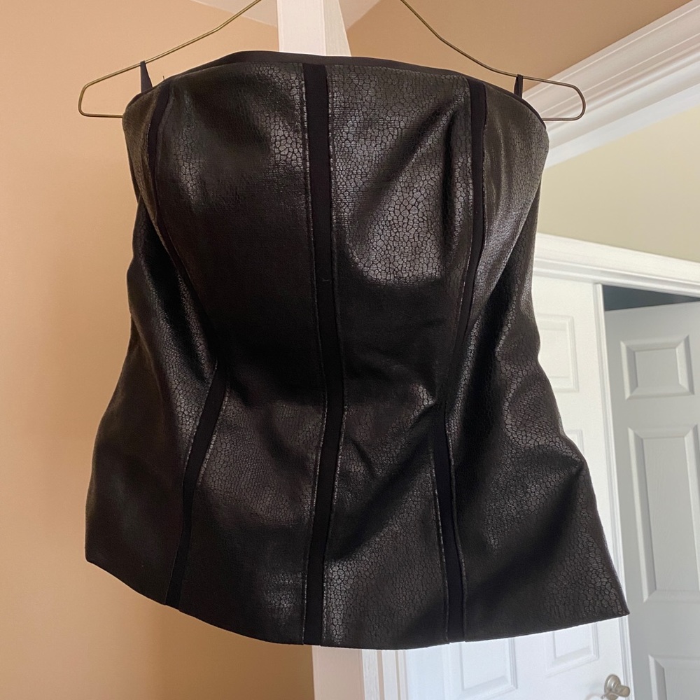 Snake Print Ponte Bustier